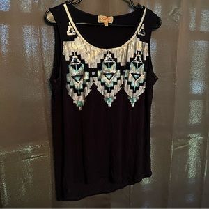 Scully Sequin Western Style Tanktop